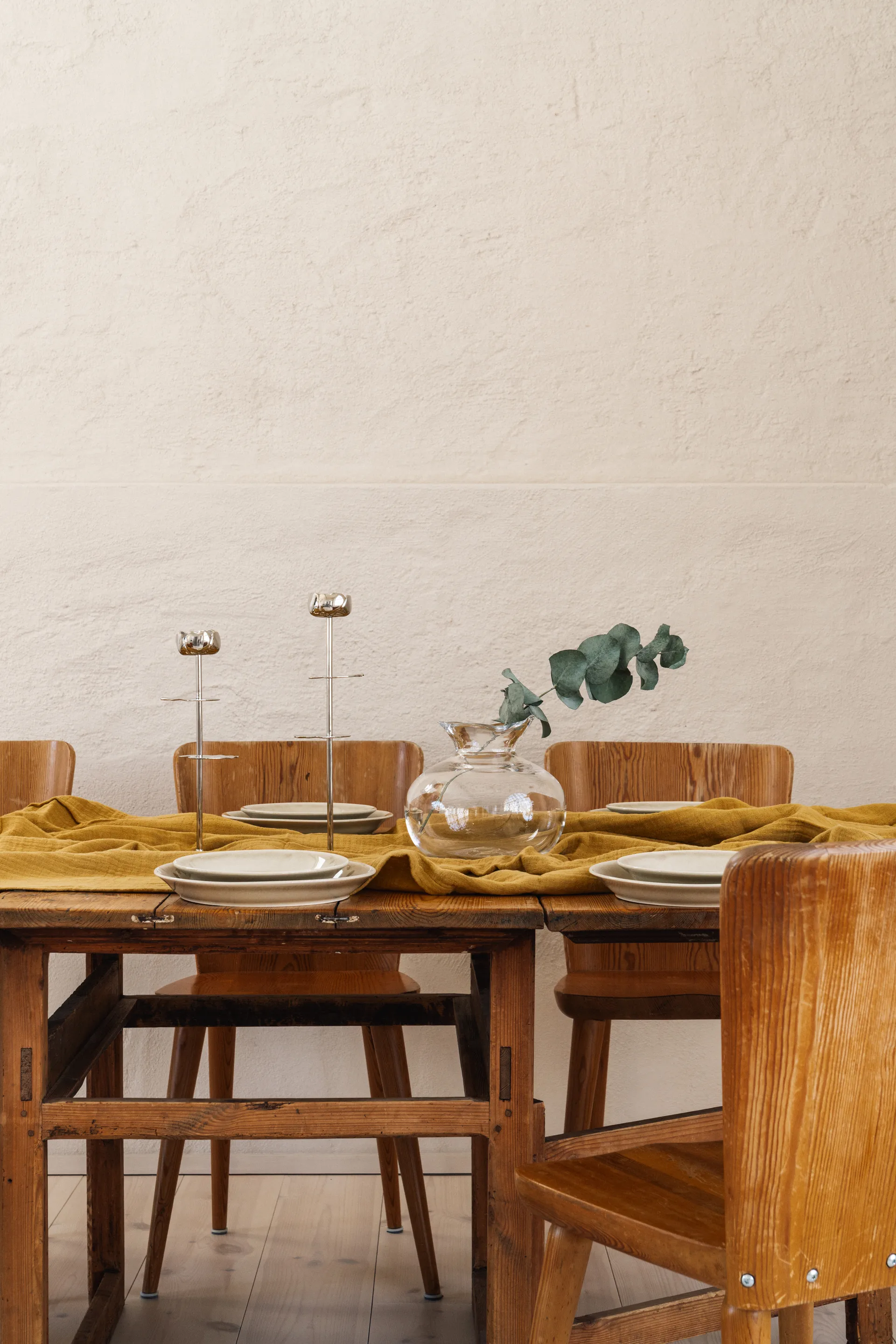 Ninfea Alta kynttilänjalka 40 cm, Nikkelöity messinki. Hilke Collection