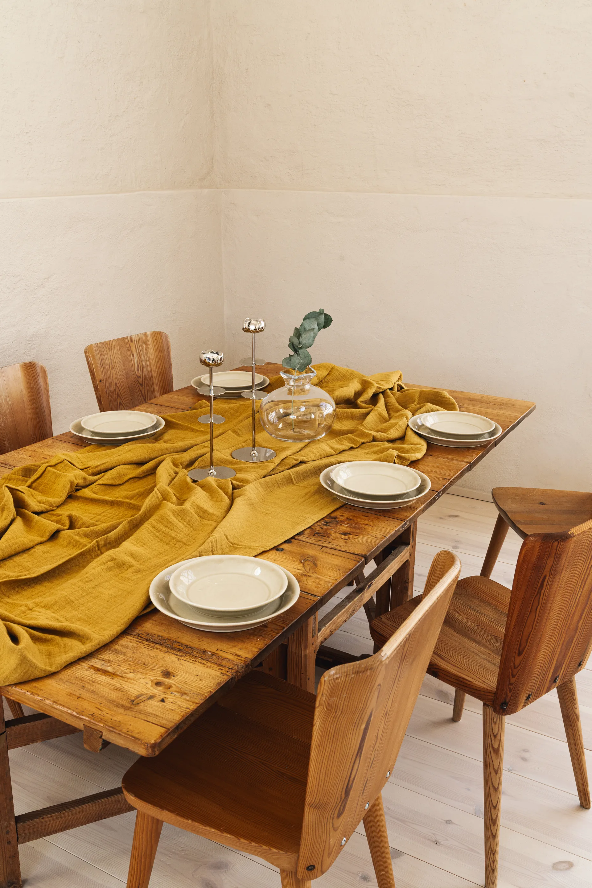 Ninfea Alta kynttilänjalka 40 cm, Nikkelöity messinki. Hilke Collection