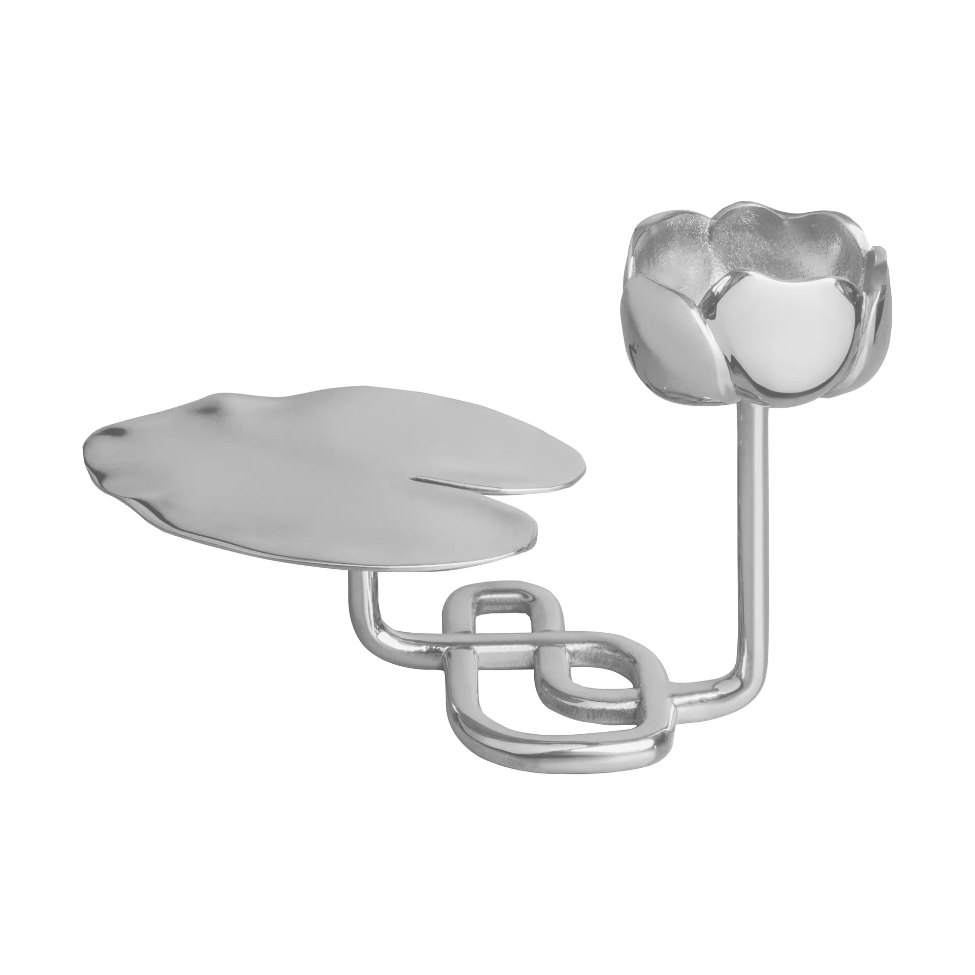 Ninfea No.1 kynttilänjalka, Nikkelöity messinki. Hilke Collection