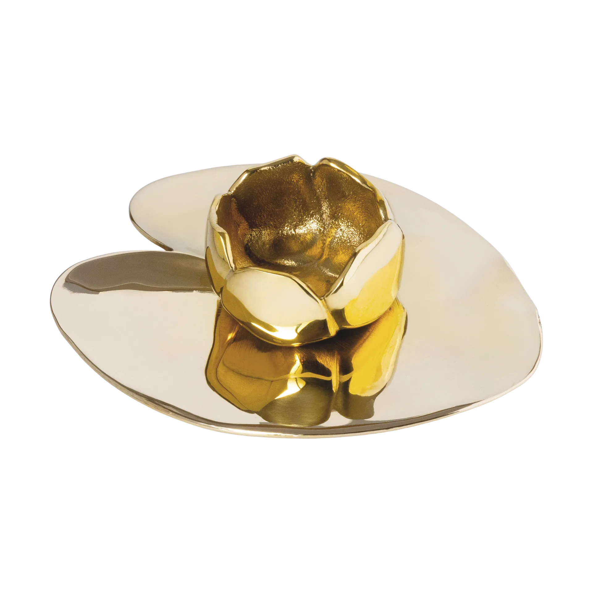 Ninfea piccola kynttilänjalka, Nikkelöity messinki. Hilke Collection