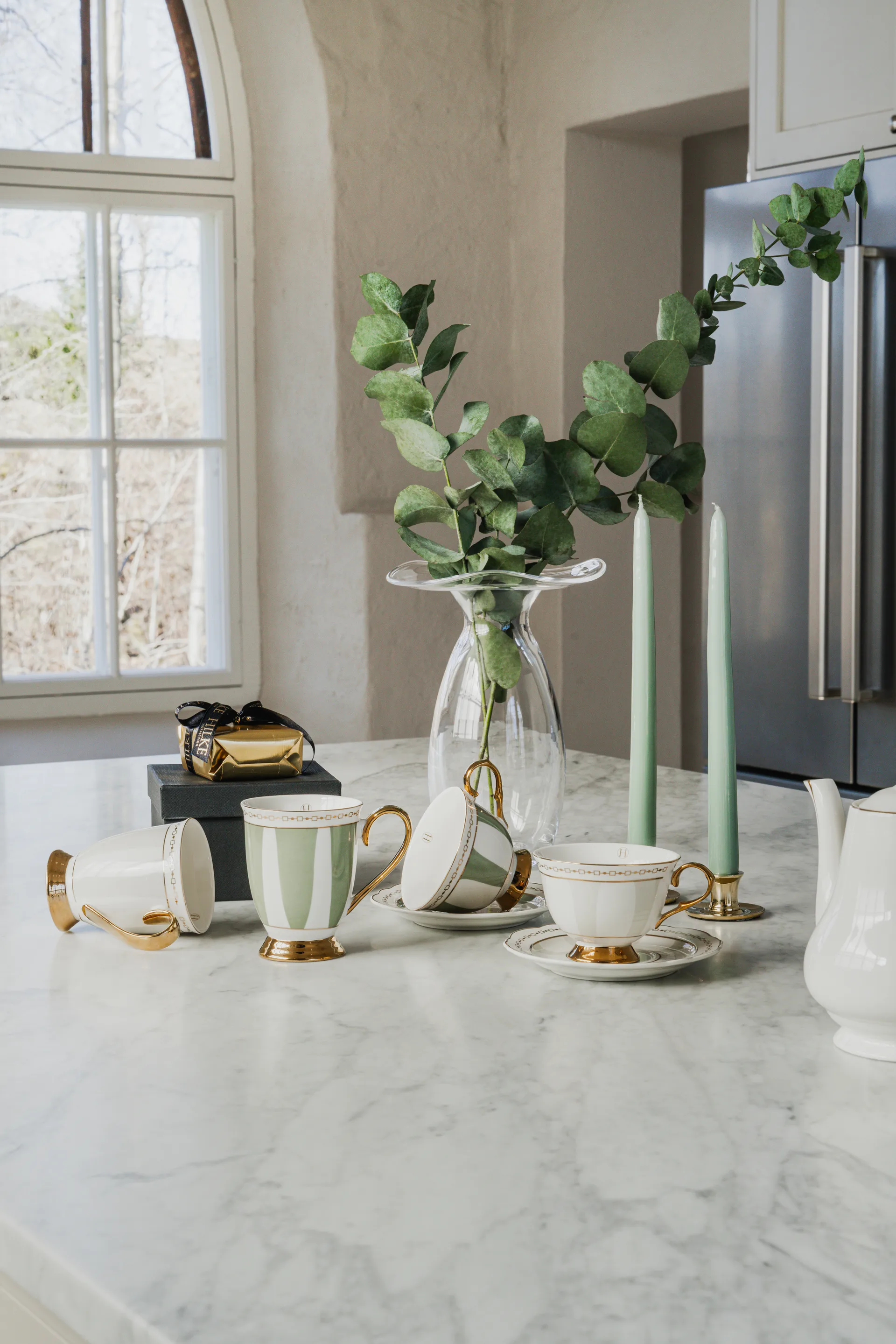 Strisce Salvia kuppi ja lautanen, 22 cl Hilke Collection