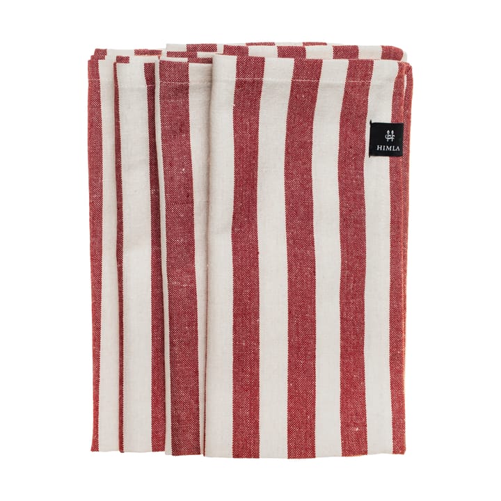 Bretagne kangaslautasliina 50x50 cm 4-pack - Syvä punainen - Himla