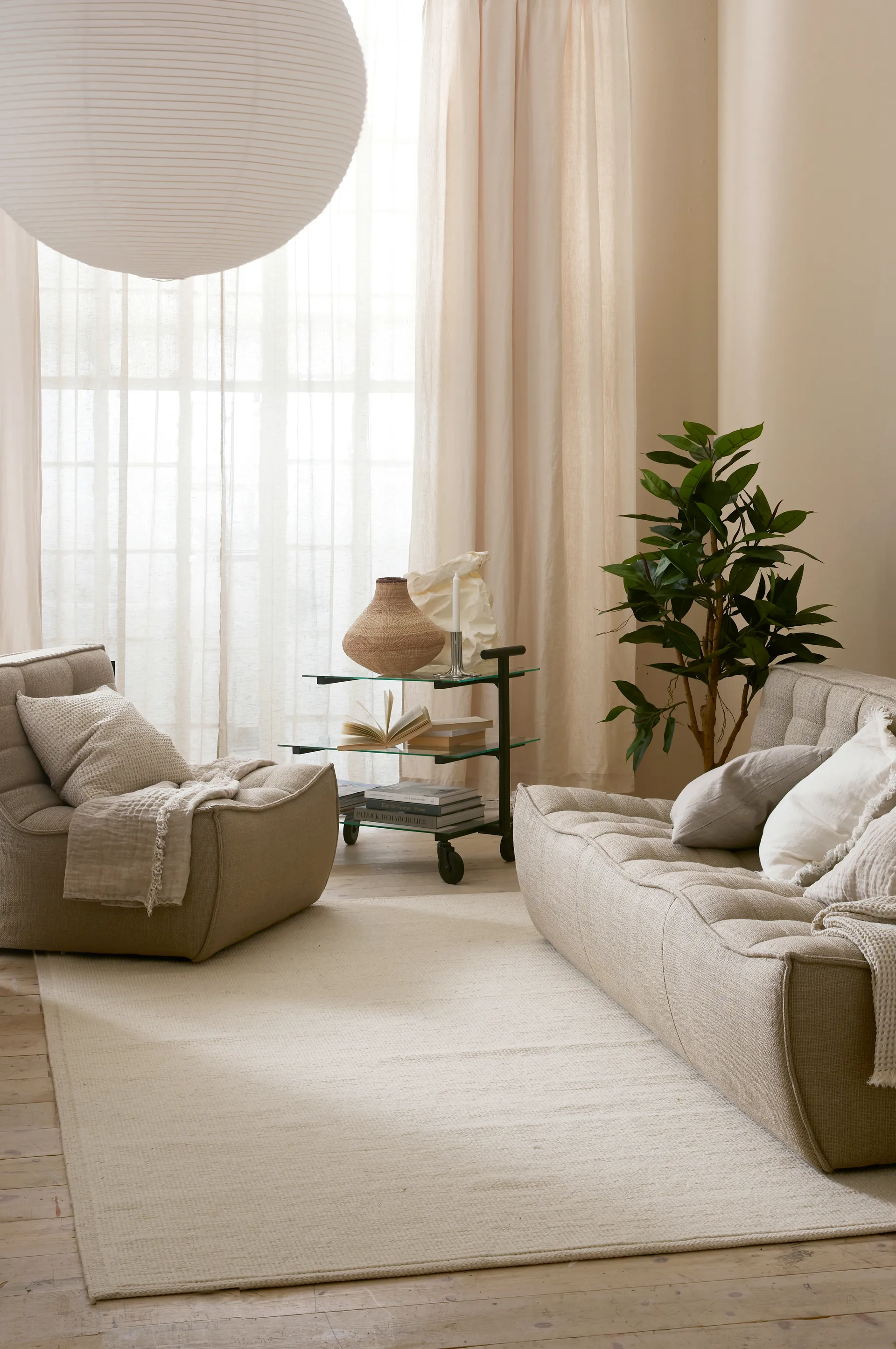 Himla villamatto luonnonvärinen (vaalea beige), 140x200 cm Himla