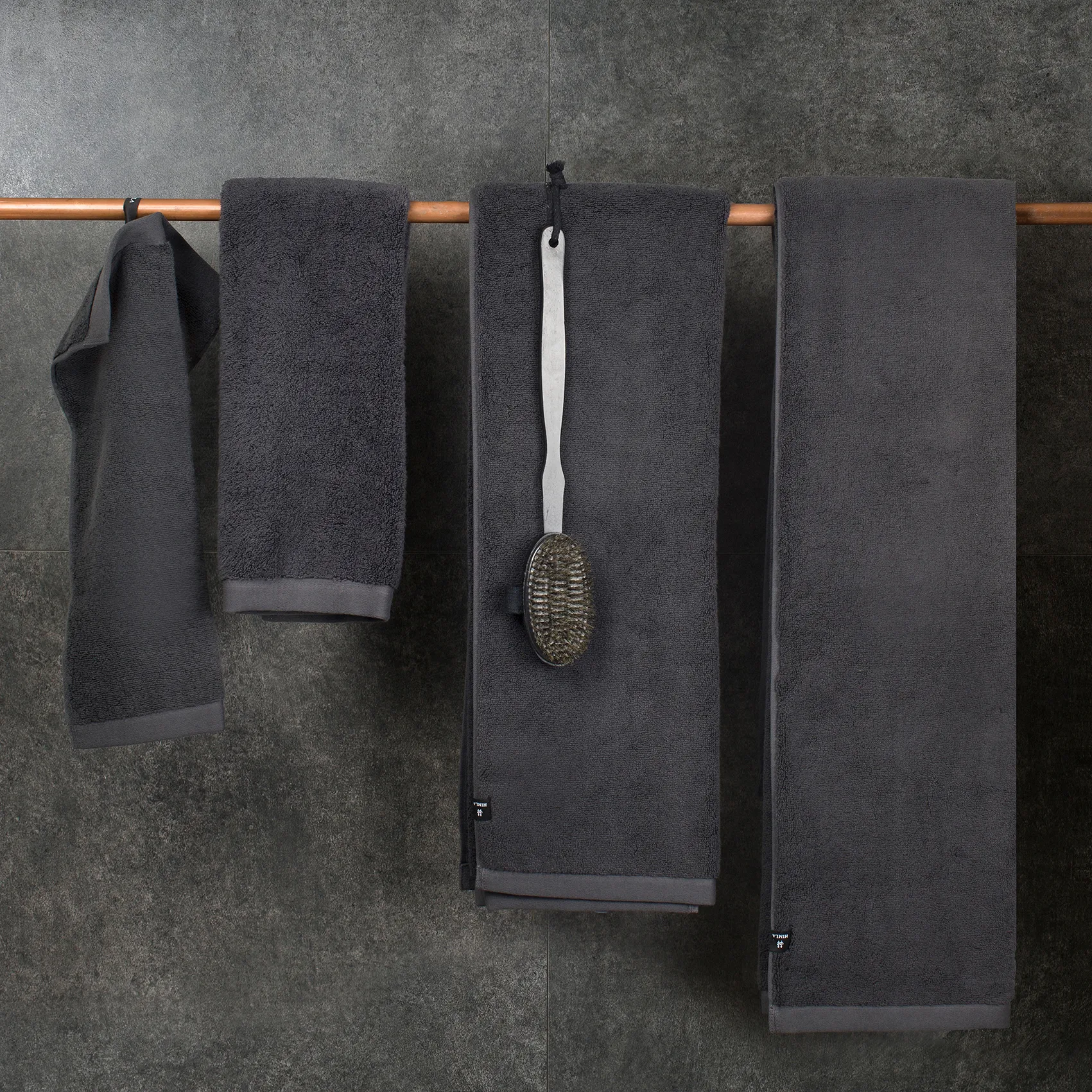 Maxime ekologinen pyyhe slate, 50x70 cm Himla