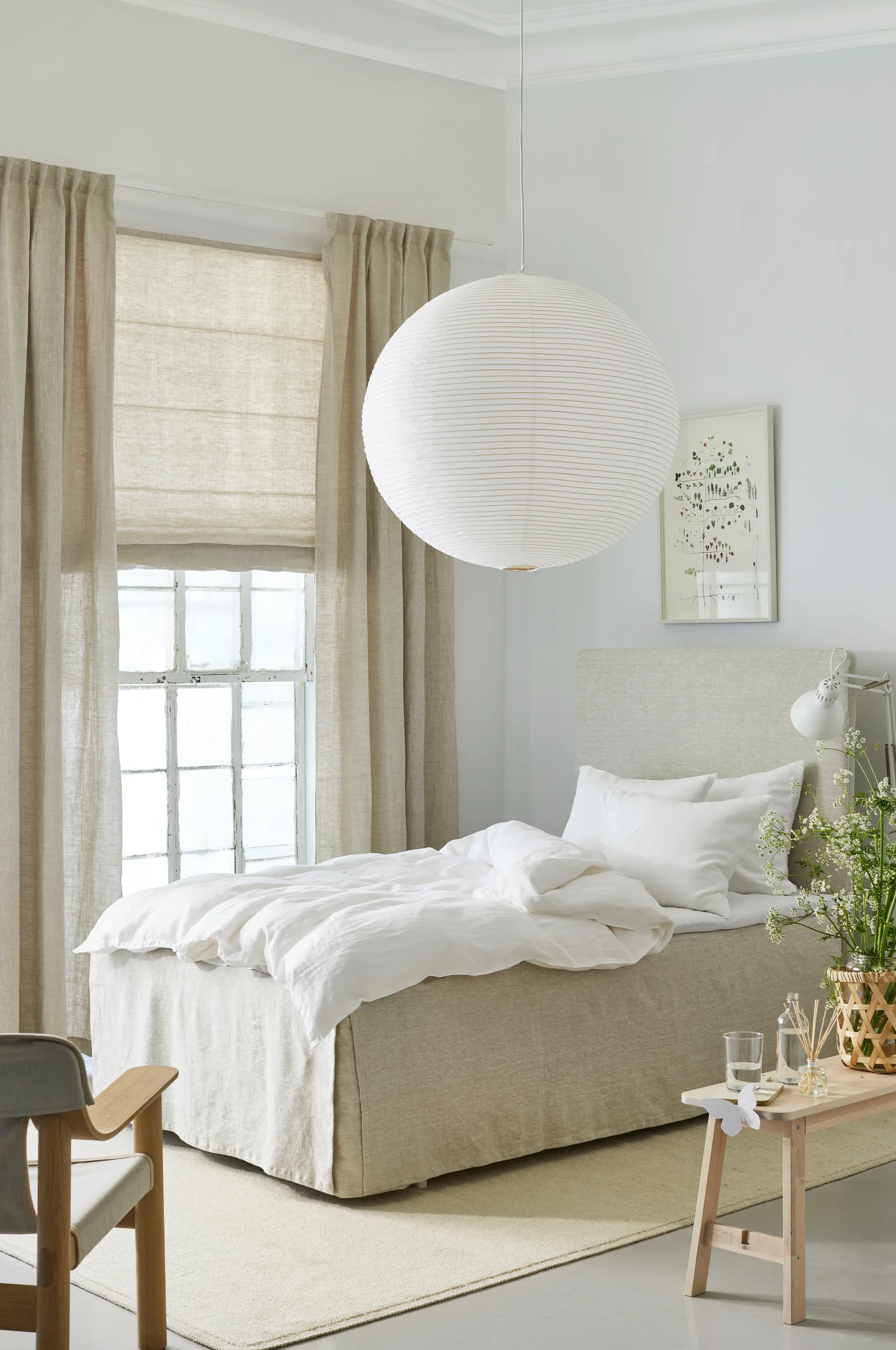 Miramar laskosverho 110x180 cm, Oatmeal Himla