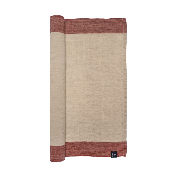 Randolf kaitaliina 45 x 140 cm - Lingonberry-natural - Himla