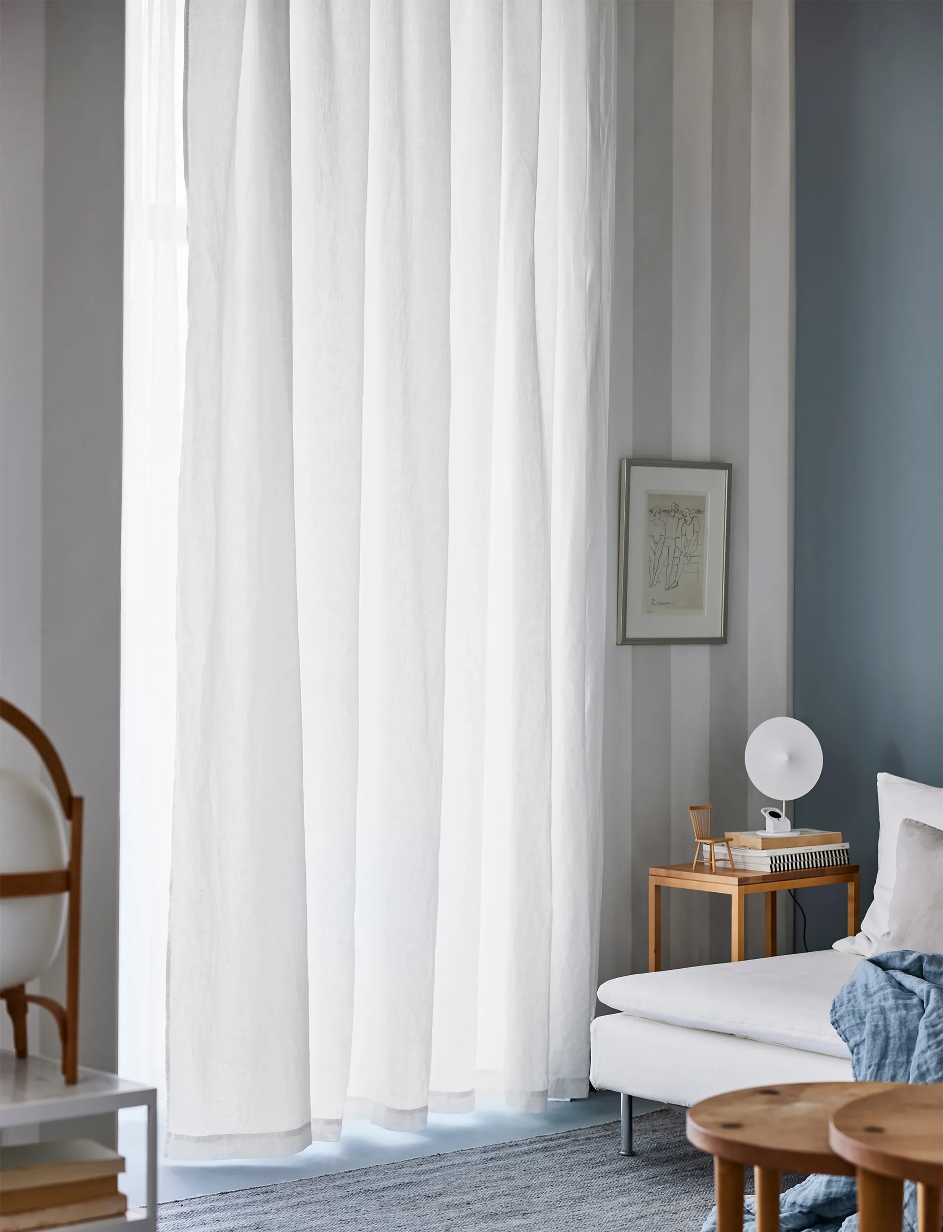 Sunrise verho laskosnauhalla 280x290 cm, White Himla