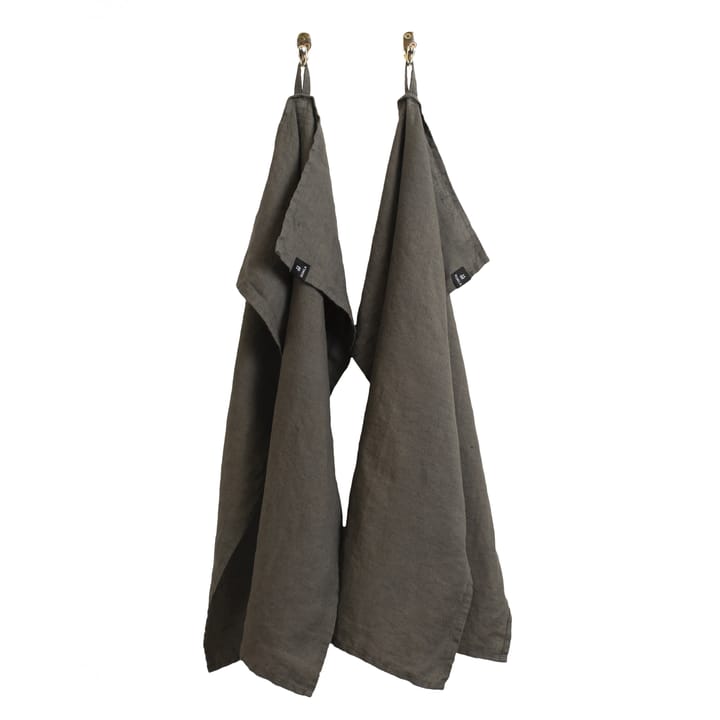 Sunshine keittiöpyyhe 2-pack - Charcoal (tummanharmaa) - Himla