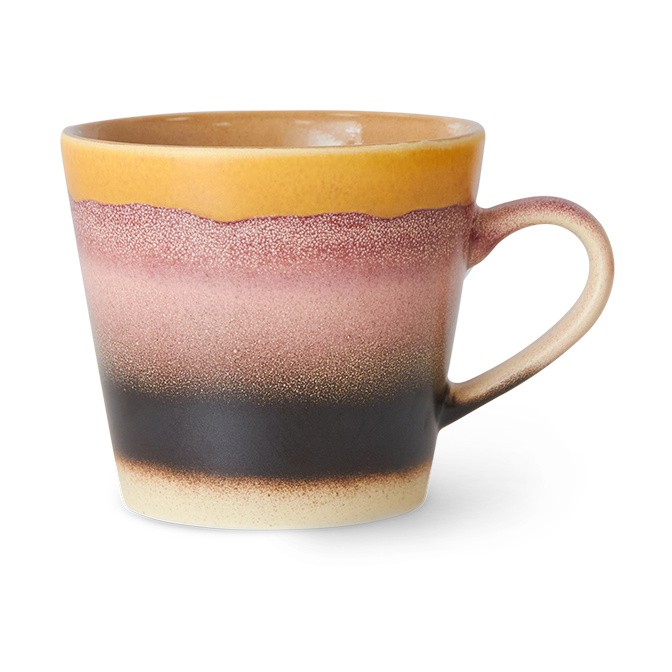 HKliving 70's cappuccinomuki 33 cl Auringonlasku | Skandinaavinen Sisustus | Kahvikupit | Monivärinen