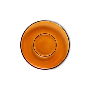 70's glassware kahvikupin aluslautanen Ø 10,6 cm 4-pakkaus - Amber brown - HKliving