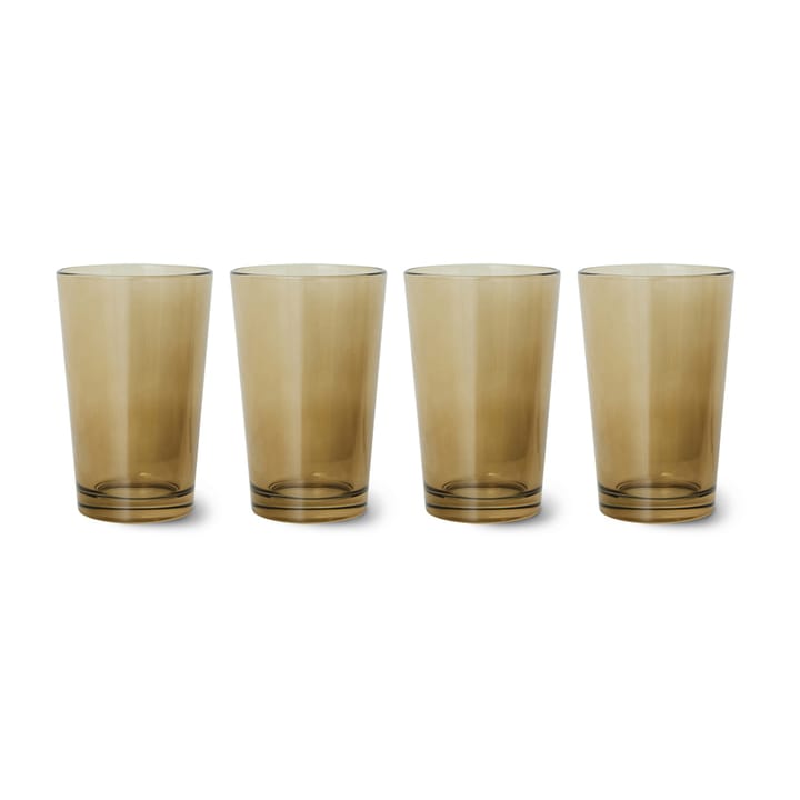 70's glassware teelasi 20 cl 4-pakkaus - Mud brown - HKliving