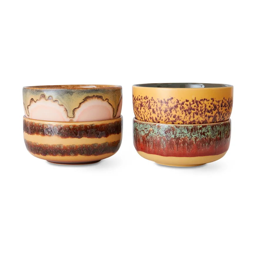 70's jälkiruokakulhot, 4 osaa, Satama HKliving