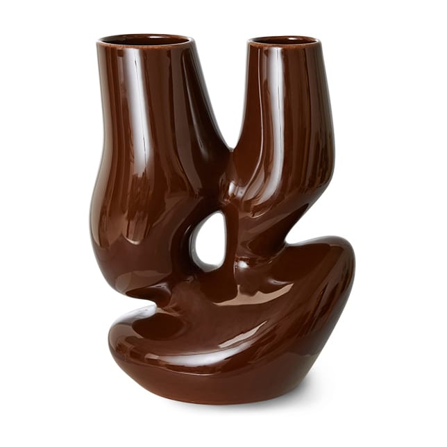 Ceramic organic maljakko large 25 cm - Espresso - HKliving