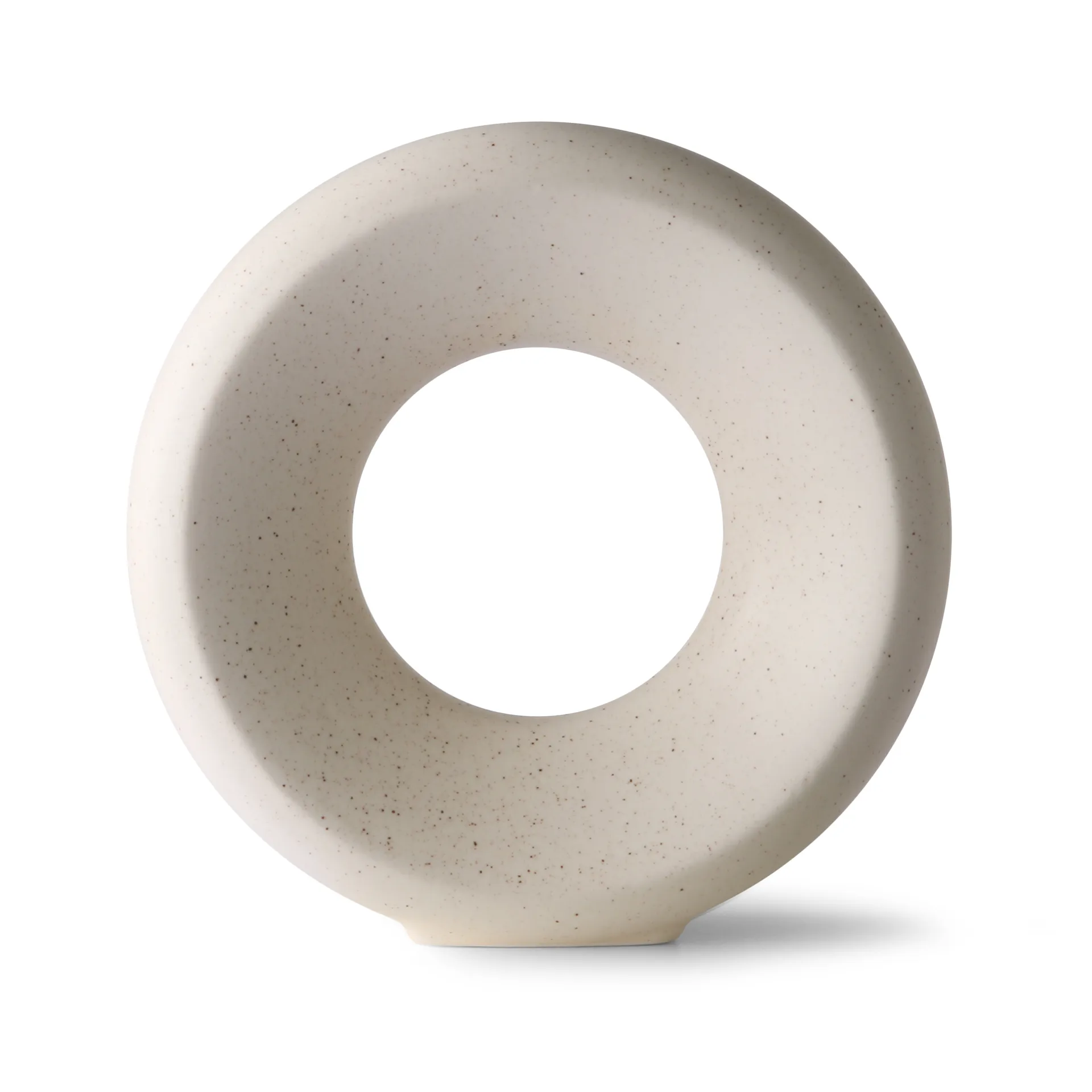Circle maljakko M 24,5 cm, White speckled HKliving