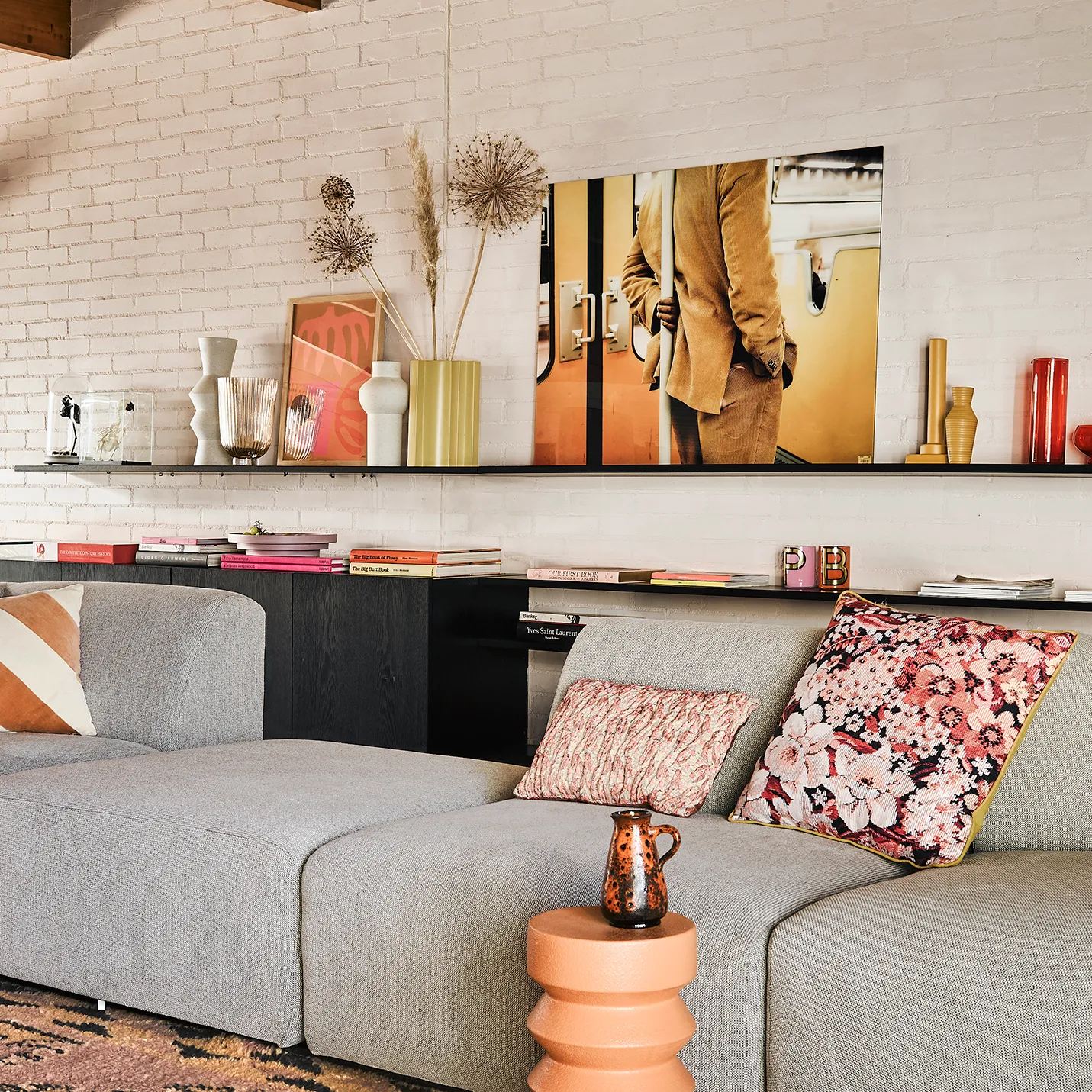 Floral tyyny 30x40 cm, Punainen-vaaleanpunainen HKliving