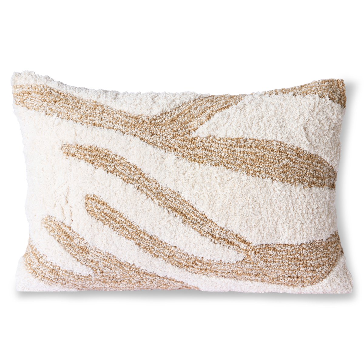 HKliving Fluffy tyyny 35x55 cm Valkoinen-beige | Skandinaavinen Sisustus | Tyynyt | Beige