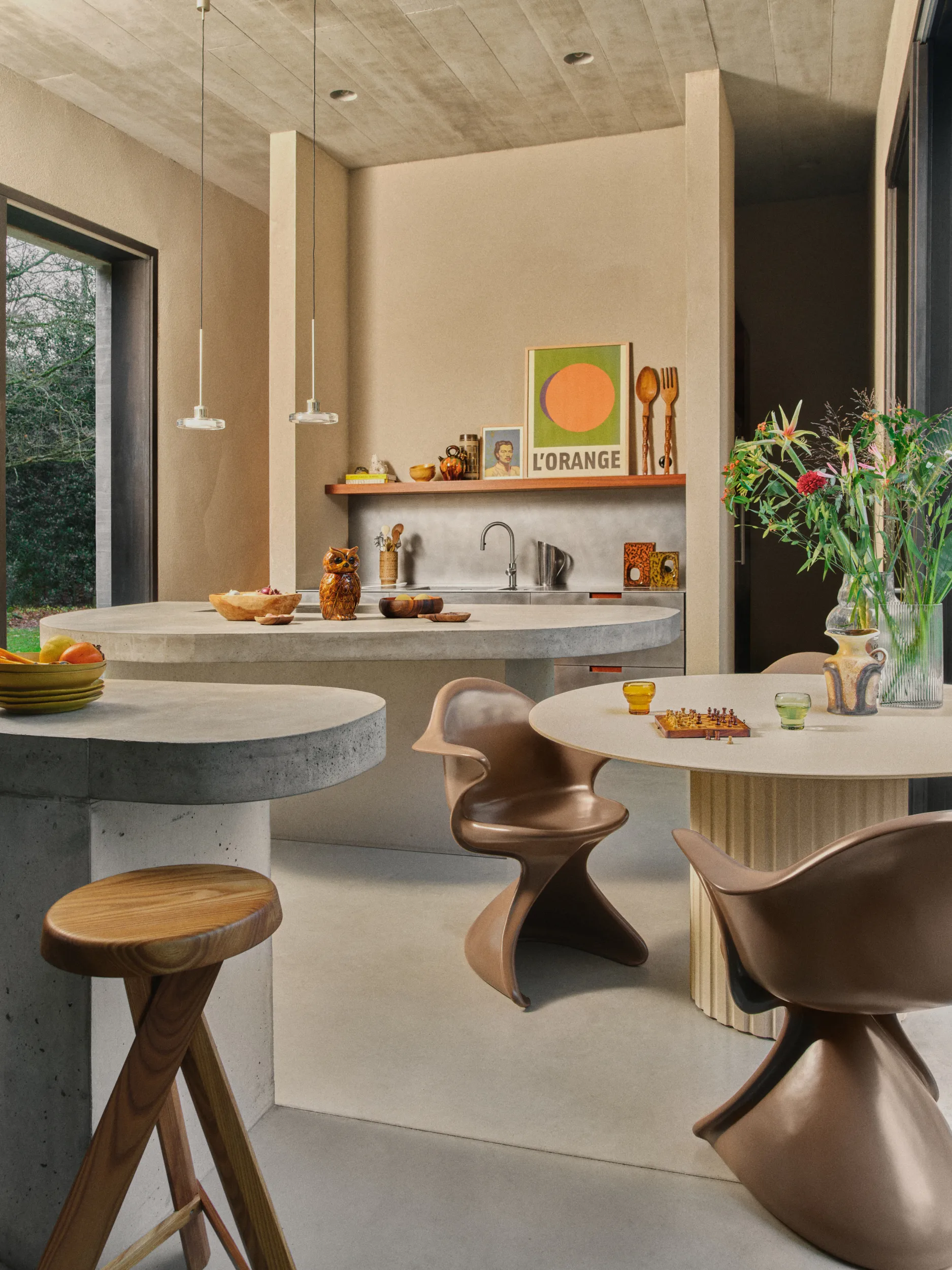 Framed artwork l'orange taulu, Orange HKliving