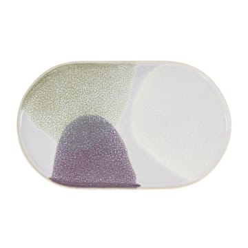 Gallery ceramics -päivällislautanen, ovaali - vihreä/violetti - HKliving