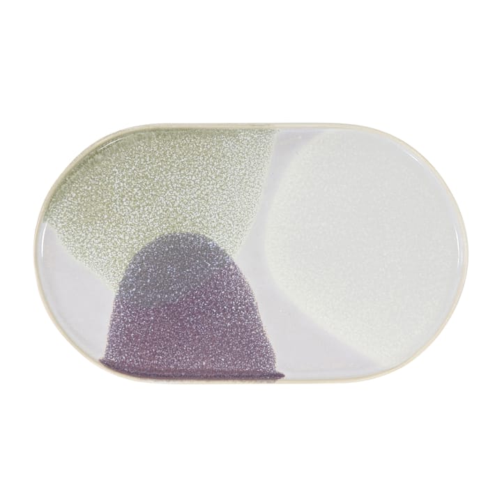 Gallery ceramics -päivällislautanen, ovaali, vihreä/violetti HKliving