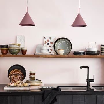 HKliving marmoritarjotin 30x12 cm - Valkoinen-vihreä-vaaleanpunainen - HKliving