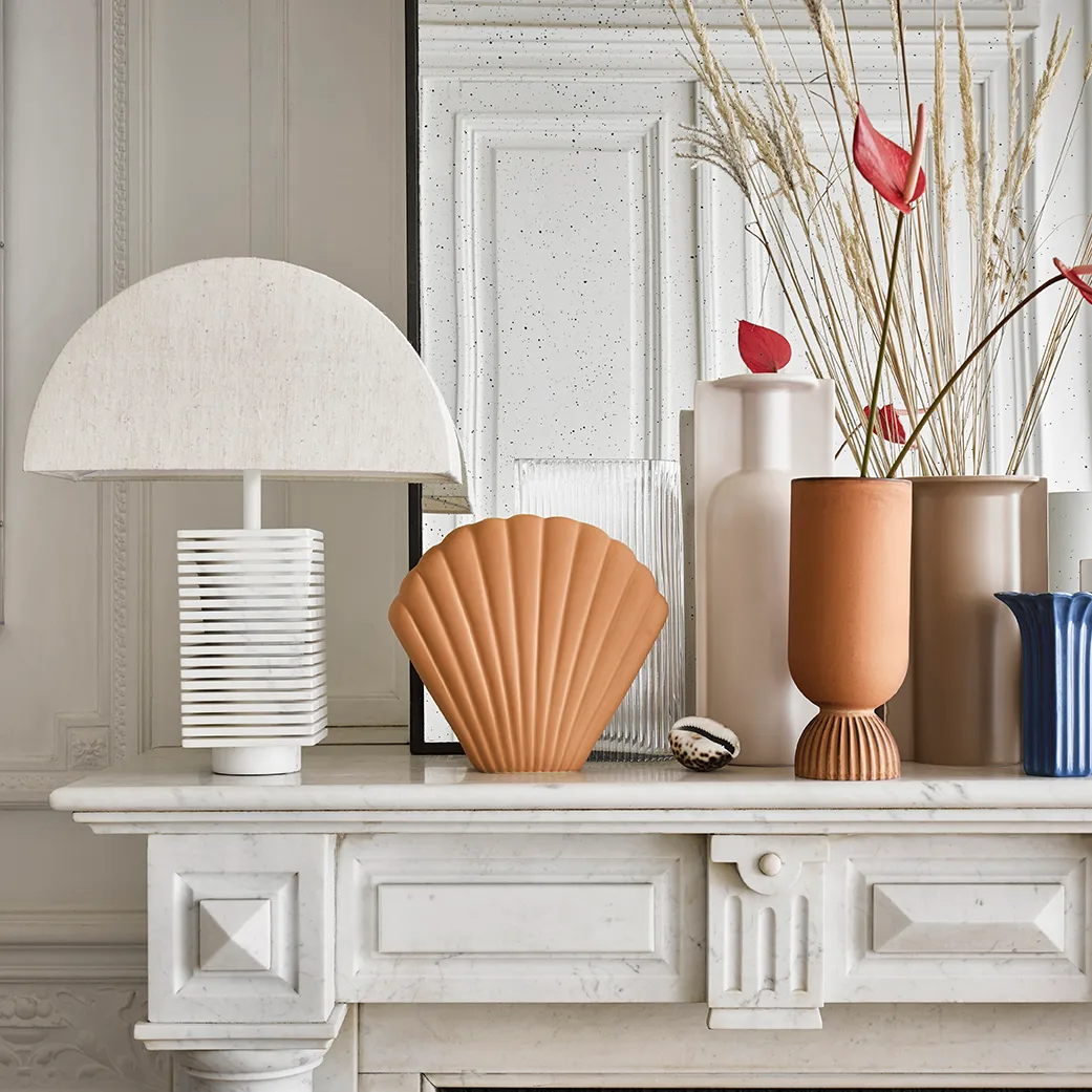 HKliving Shell maljakko L, Terra HKliving