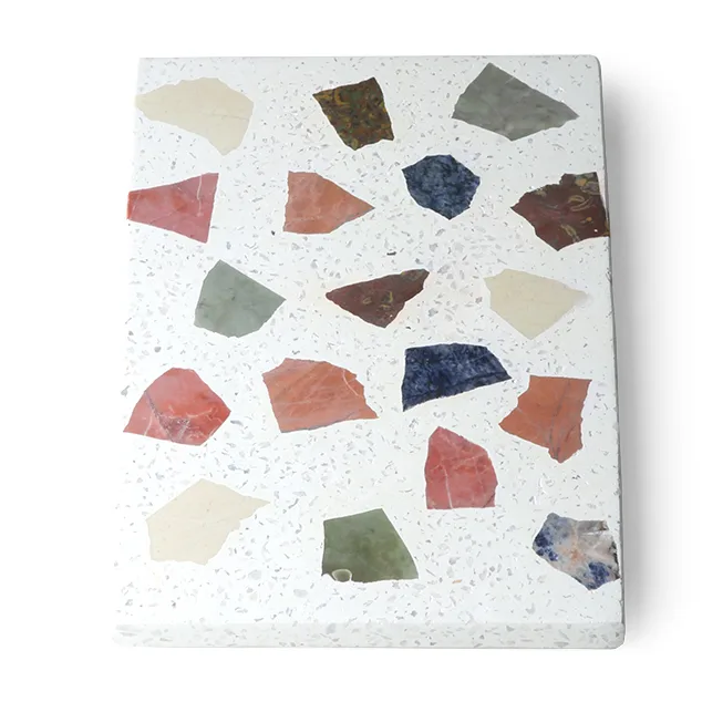 HKliving terrazzo leikkuulauta 30x25 cm, Valkoinen HKliving