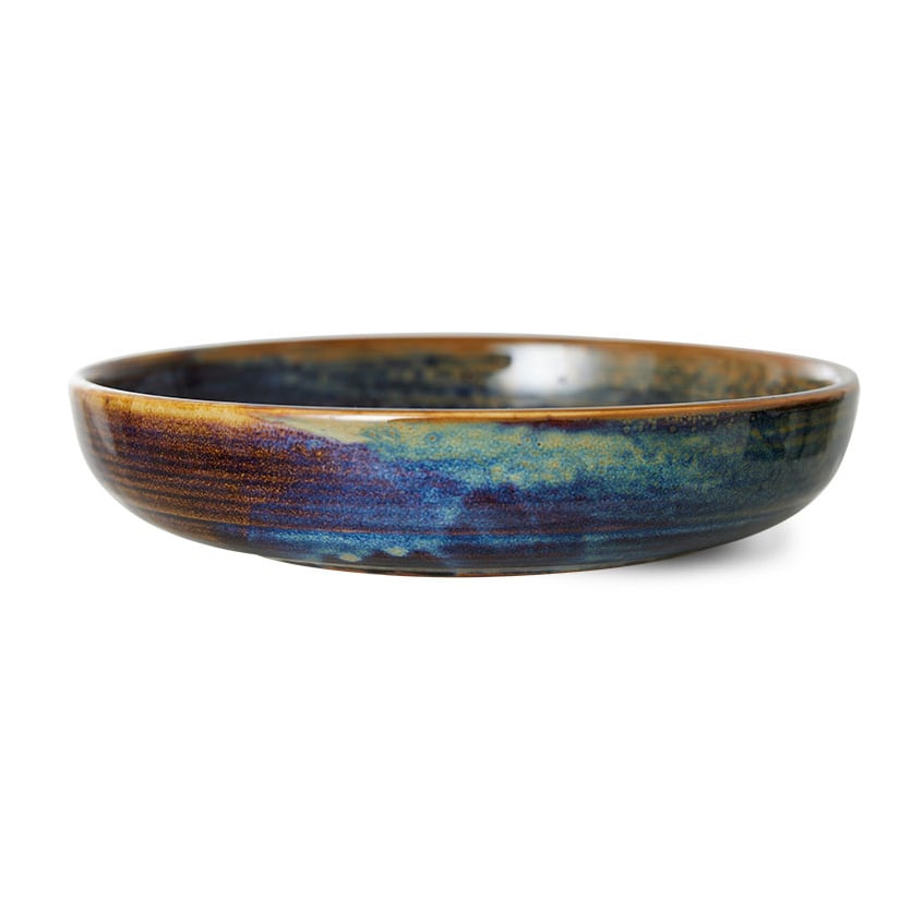 HKliving Home Chef syvä lautanen medium 19,3 cm Rustic blue