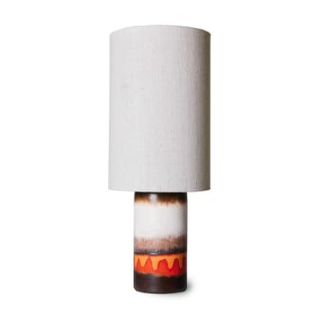 Retro lasitettu lampunjalka kivitavaraa - Brown, cream, red/orange - HKliving