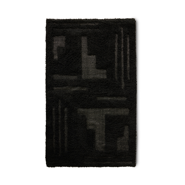 HKliving Simplicity kylpyhuonematto 70x120 cm Black