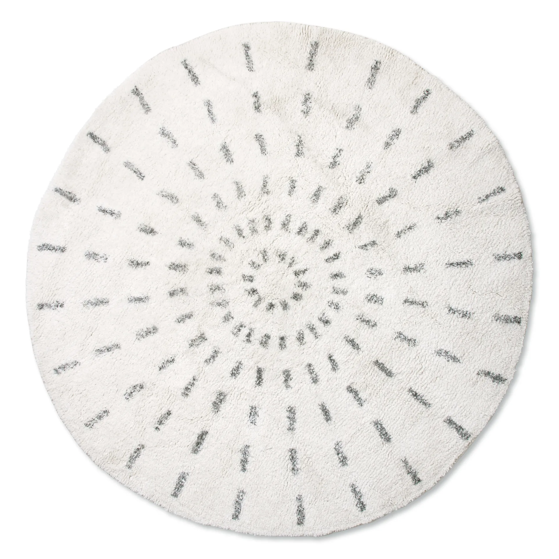 Swirl kylpyhuonematto Ø 120 cm, Musta-valkoinen HKliving