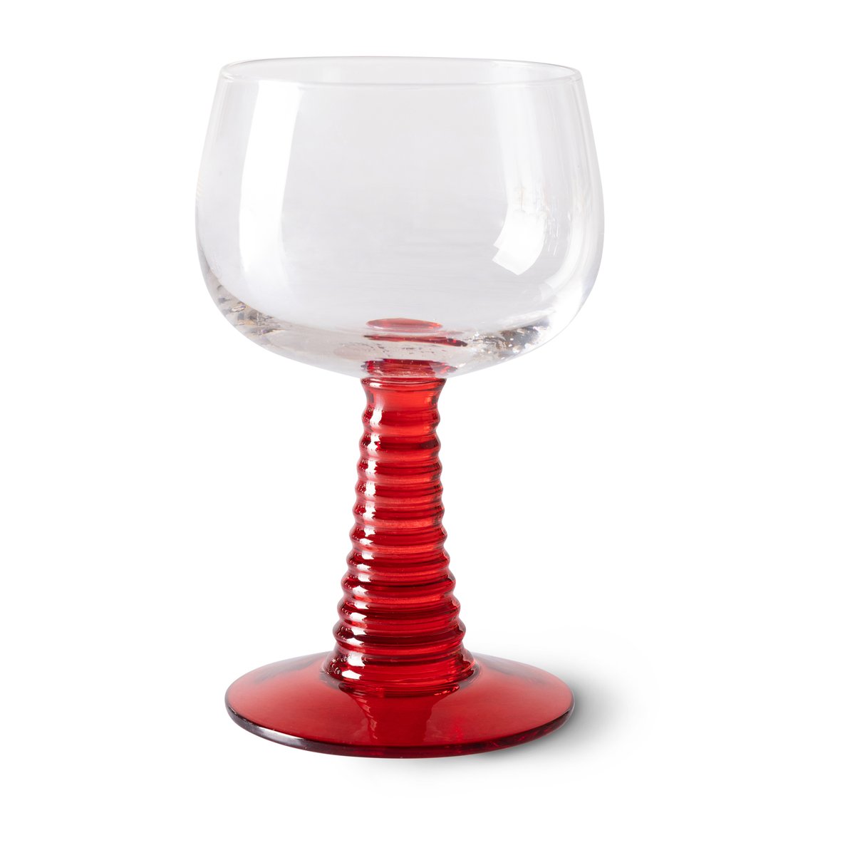 HKliving Swirl viinilasi korkea Red | Skandinaavinen Sisustus | Viinilasit | Punainen