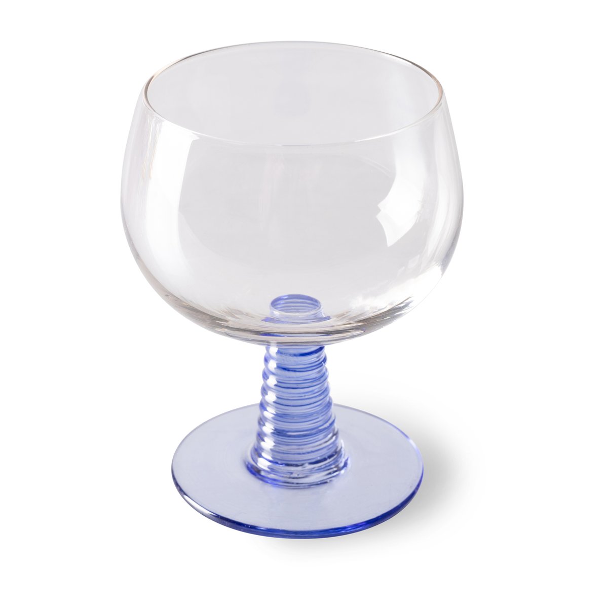 HKliving Swirl viinilasi matala Blue | Skandinaavinen Sisustus | Viinilasit | Sininen