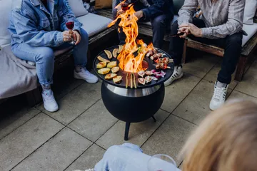 MOON 45 tulisija - Musta-hopea, matala jalusta - Höfats