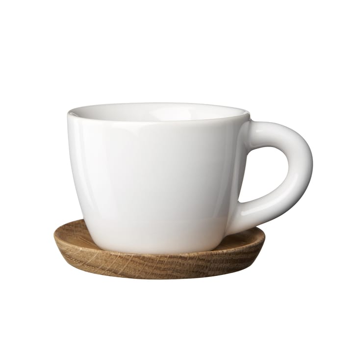 Höganäs espressomuki ja aluslautanen 10 cl - valkoinen, kiiltävä - Höganäs Keramik