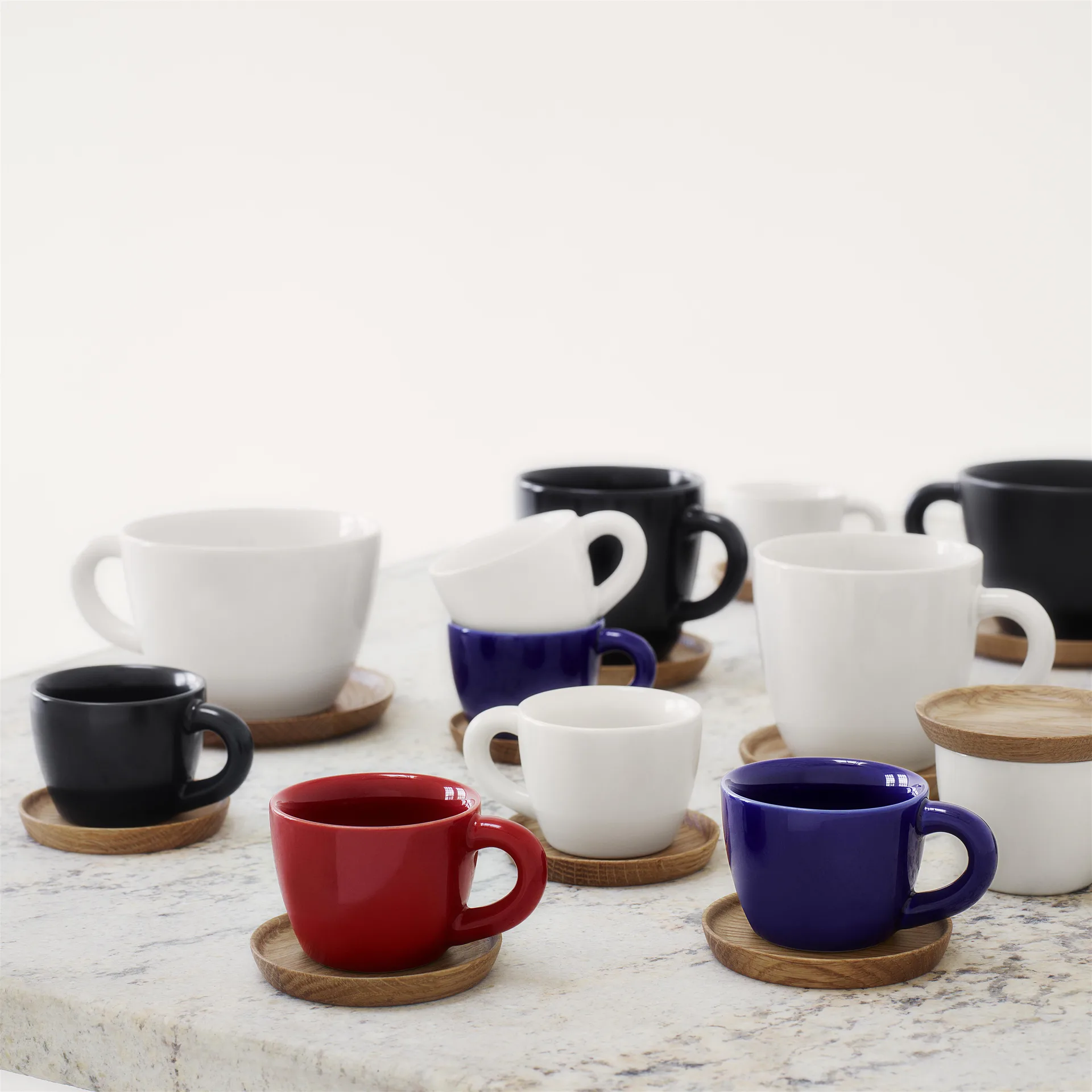 Höganäs espressomuki ja aluslautanen 10 cl, valkoinen, kiiltävä Höganäs Keramik