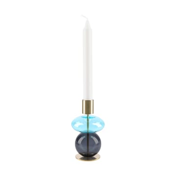 Bubble kynttilänjalka 14 cm - Blå-smoke - Holmegaard