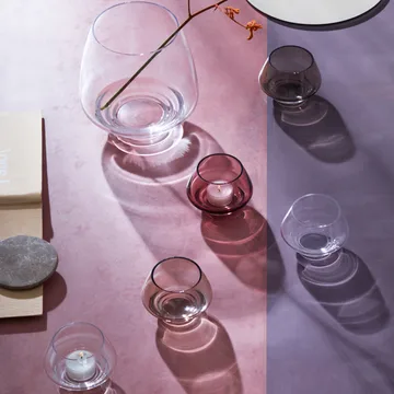 Flow kynttilälyhty Ø 10 cm - Kirkas - Holmegaard