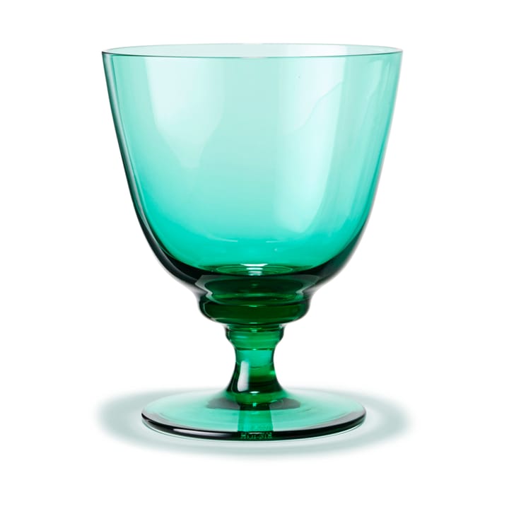 Flow lasi jalalla 35 cl - Emerald green - Holmegaard