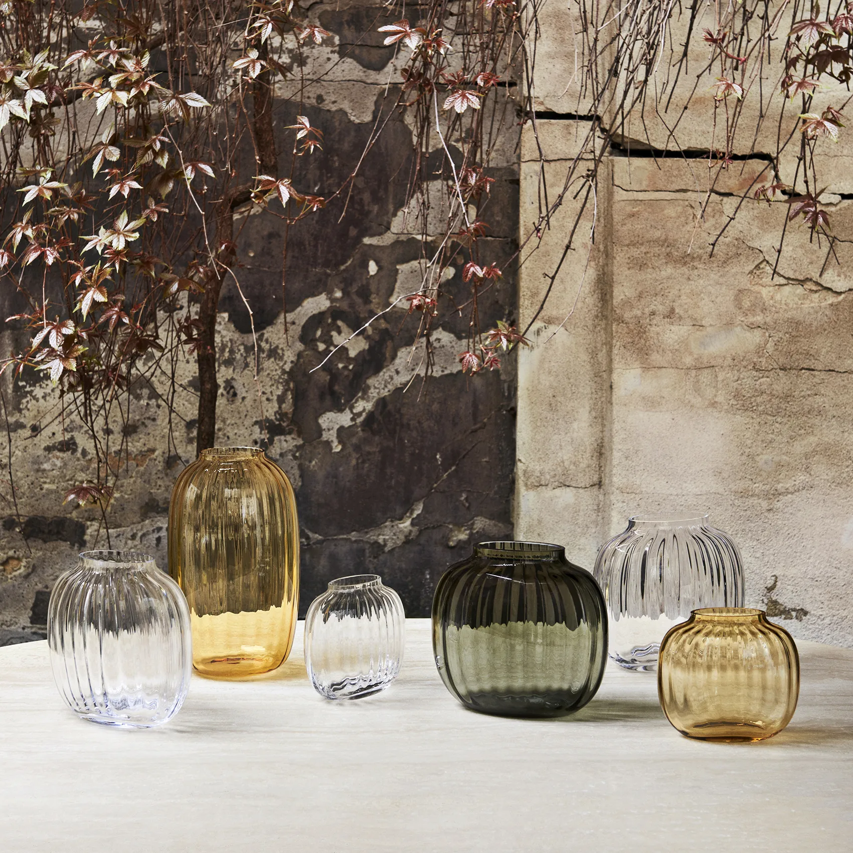 Primula maljakko 25,5 cm, Amber Holmegaard