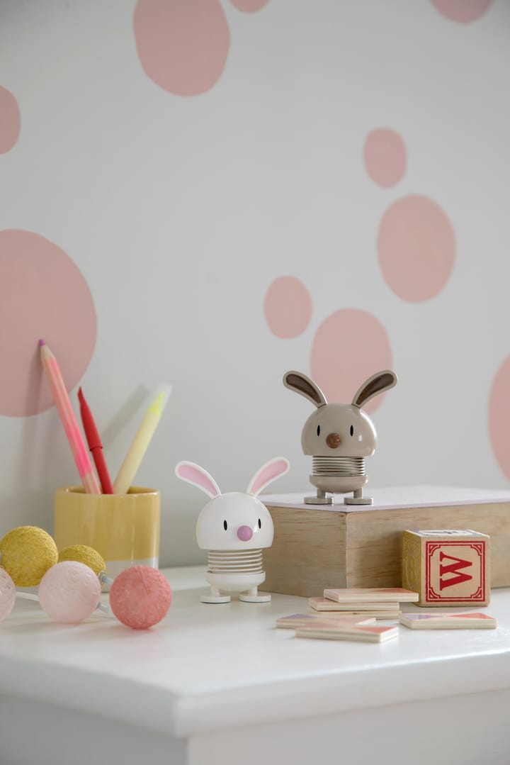 Hoptimist Bunny -hahmo 9 cm, White Hoptimist