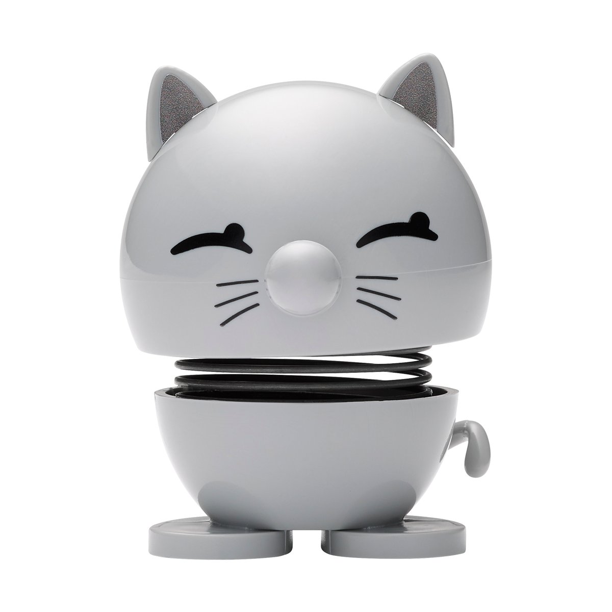 Hoptimist Cat -hahmo 7,3 cm Light grey | Skandinaavinen Sisustus | Puuhahmot | Harmaa
