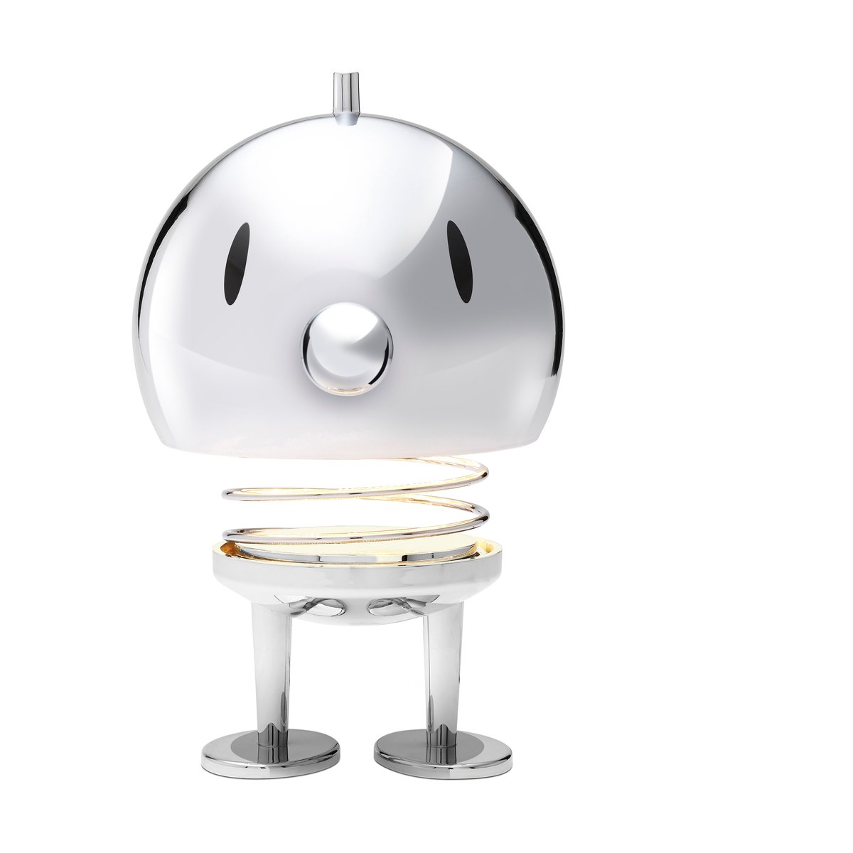 Hoptimist LED-lamppu kannettava XL Chrome | Skandinaavinen Sisustus | Pöytävalaisimet | Hopeanvärinen