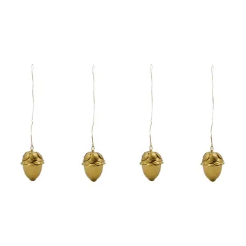 Acorn koristelu roikkuva 4-pack - Kulta - House Doctor
