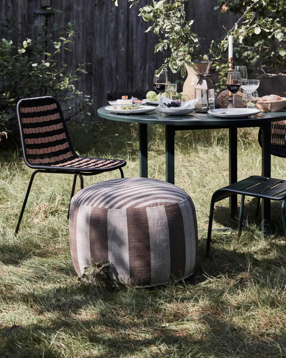 Alfo rahi Ø60x40 cm, Ruskea-valkoinen House Doctor