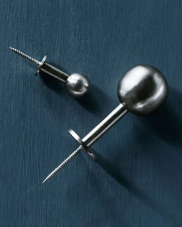 Ball koukku 2 kpl - Hopea viimeistely, Ø4x2 cm - House Doctor