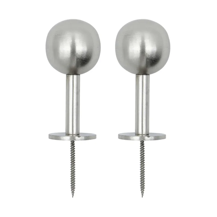 Ball koukku 2 kpl - Hopea viimeistely, Ø8x4 cm - House Doctor
