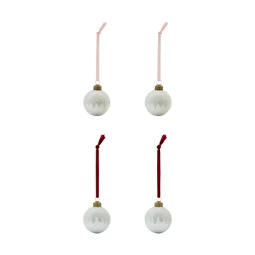 Bano joulukuusipallo 4-pack - Hopea - House Doctor