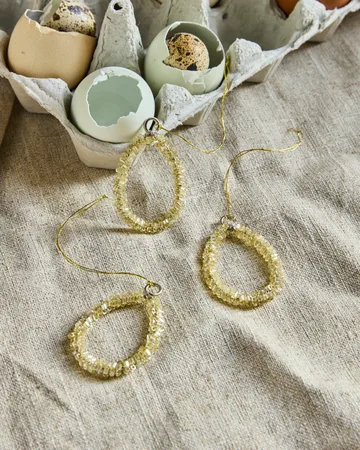 Beads pääsiäiskoriste 3-pack - Samppanja - House Doctor