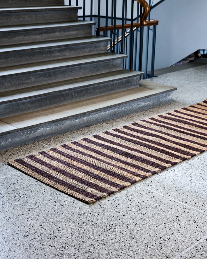 Block-matto ruskea-natural, 90 x 300 cm House Doctor