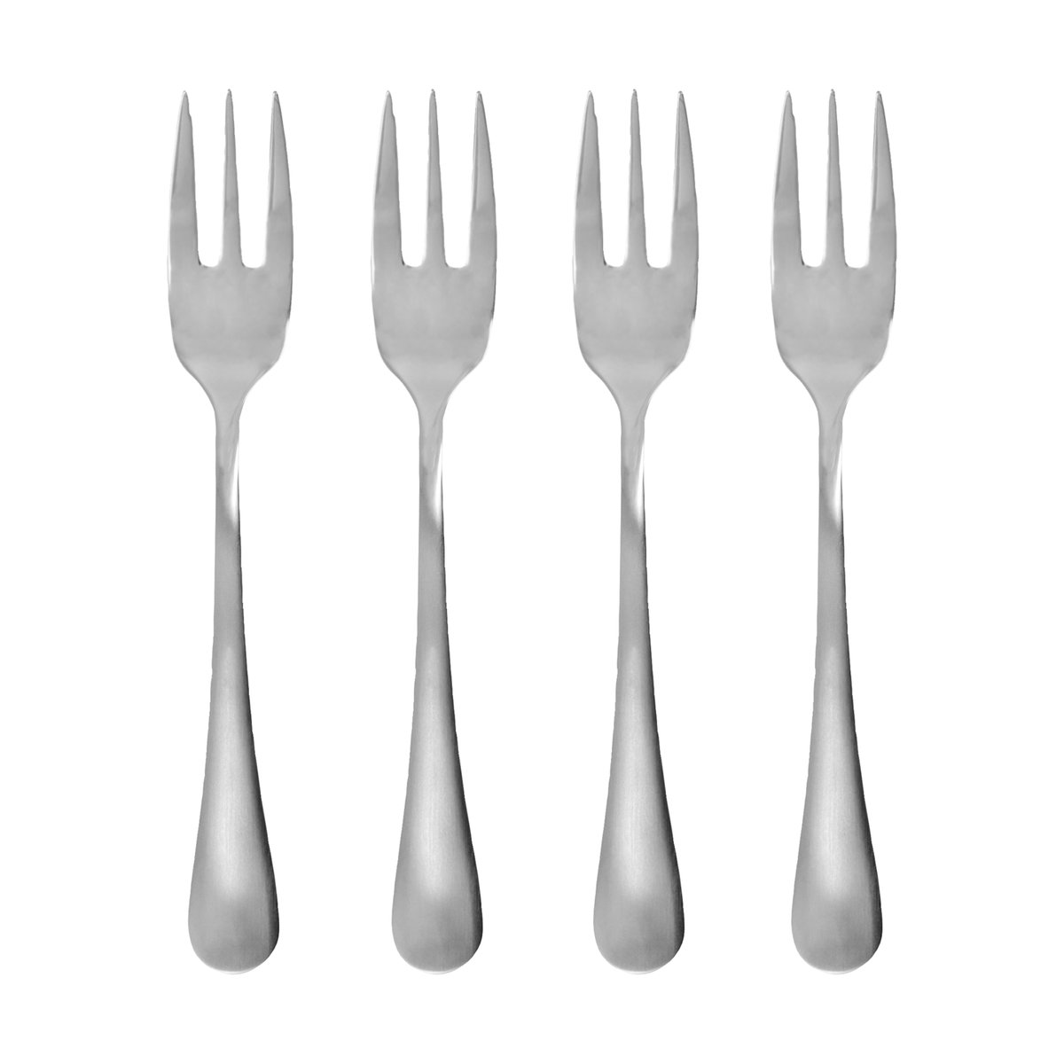 House Doctor Brush jälkiruokahaarukka 4-pack. Silver finish